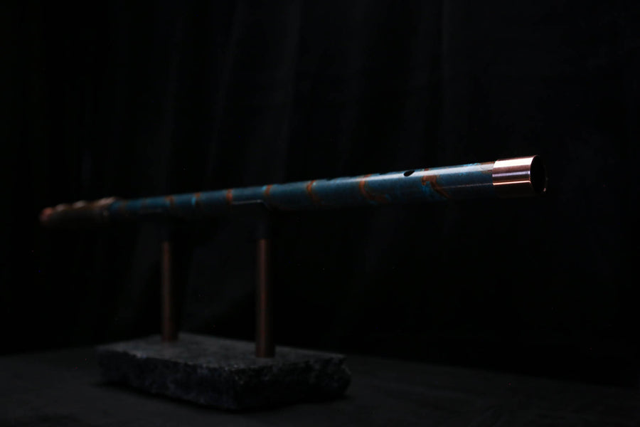 Low D Copper Flute #LDC0092 in Ocean Copper Spiral