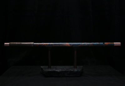 Low D Copper Flute #LDC0102 in Turquoise Burl