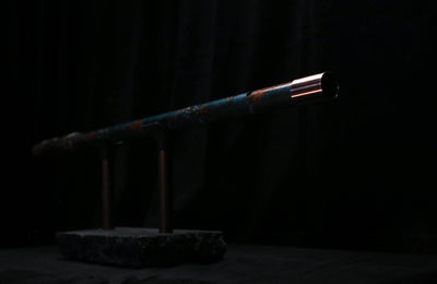 Low D Copper Flute #LDC0102 in Turquoise Burl