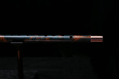 Low D Copper Flute #LDC0102 in Turquoise Burl