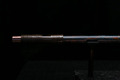 Low D Copper Flute #LDC0103 in Turquoise Burl