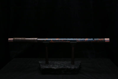 High F (Lullaby) Copper Flute #LE0099 in Turquoise Burl