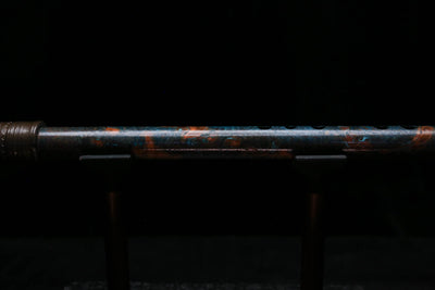 High F (Lullaby) Copper Flute #LE0099 in Turquoise Burl