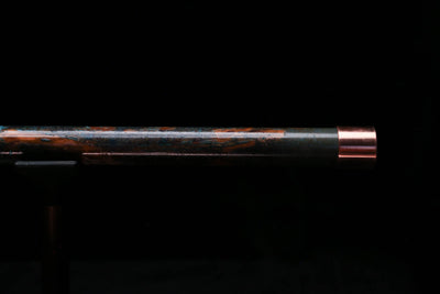 High F (Lullaby) Copper Flute #LE0099 in Turquoise Burl