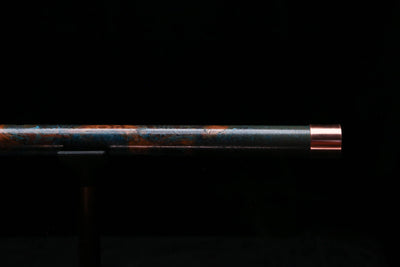 High F (Lullaby) Copper Flute #LE0099 in Turquoise Burl