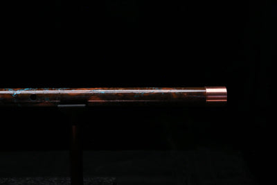 High F (Lullaby) Copper Flute #LE0101 in Turquoise Burl