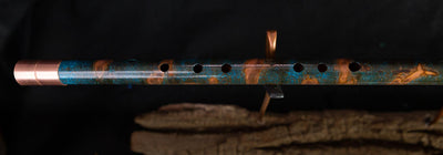 Copper Flute #0009 in Arctic Galaxy Burl, Low C