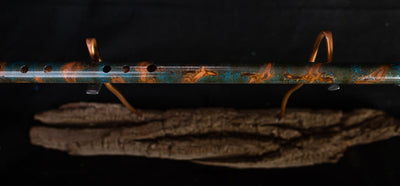 Copper Flute #0009 in Arctic Galaxy Burl, Low C