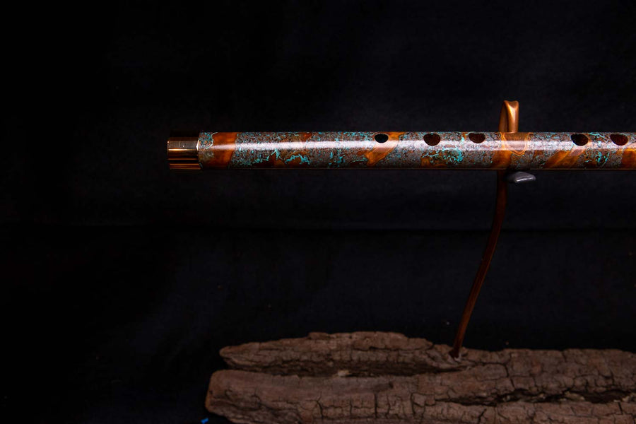 Copper Flute #0022 in Spalted Copper Turquoise