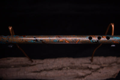 Copper Flute #0046 in Turquoise Burl | Low C