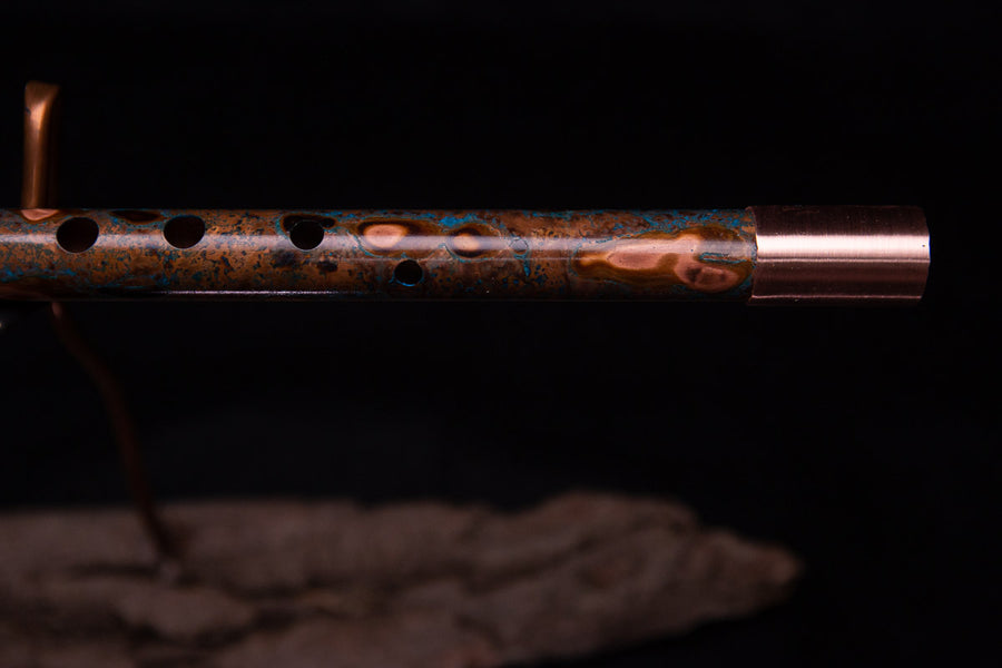 Copper Flute #0047 in Turquoise Burl | Low C