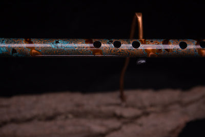 Copper Flute #0048 in Turquoise Burl | Low C